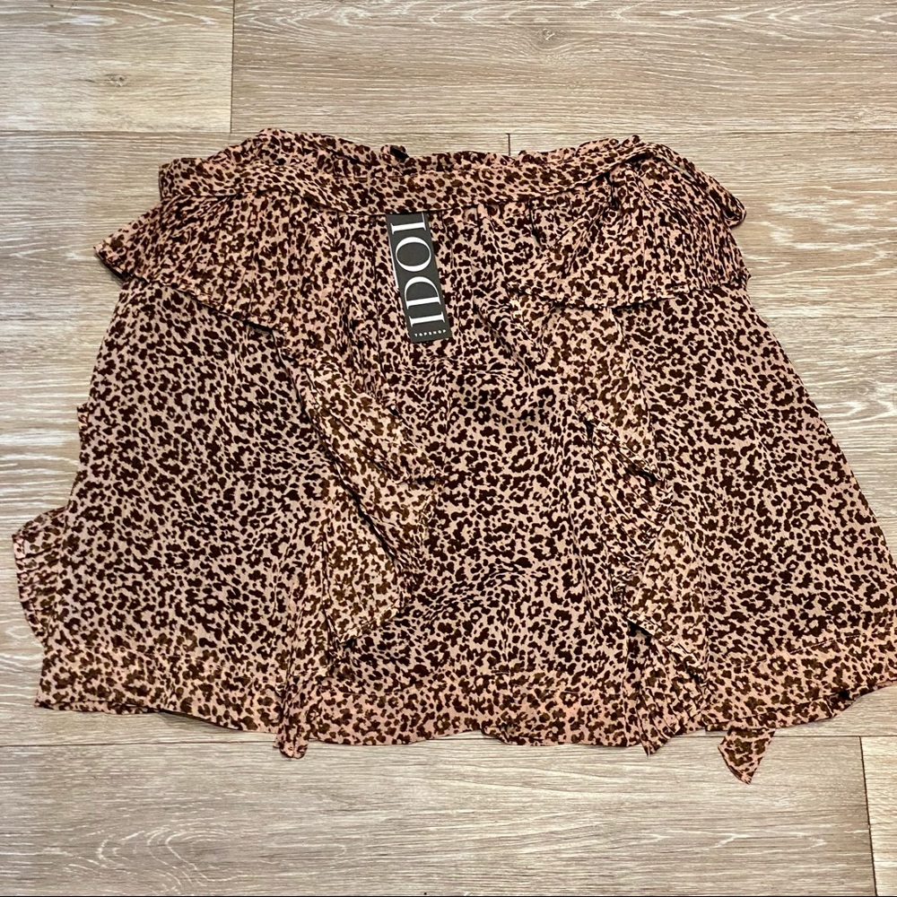 Top shop Size 4 Leopard Skirt